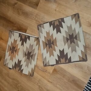 Set of 2 mezzo aztec southwestern vibe accent pillow covers